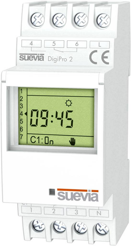 B-Ware Suevia Zeitschaltuhr Für Hutschiene Digi Pro 2 250 V/Ac 16 A 2 Wechsler 1 St. - 8426709800277