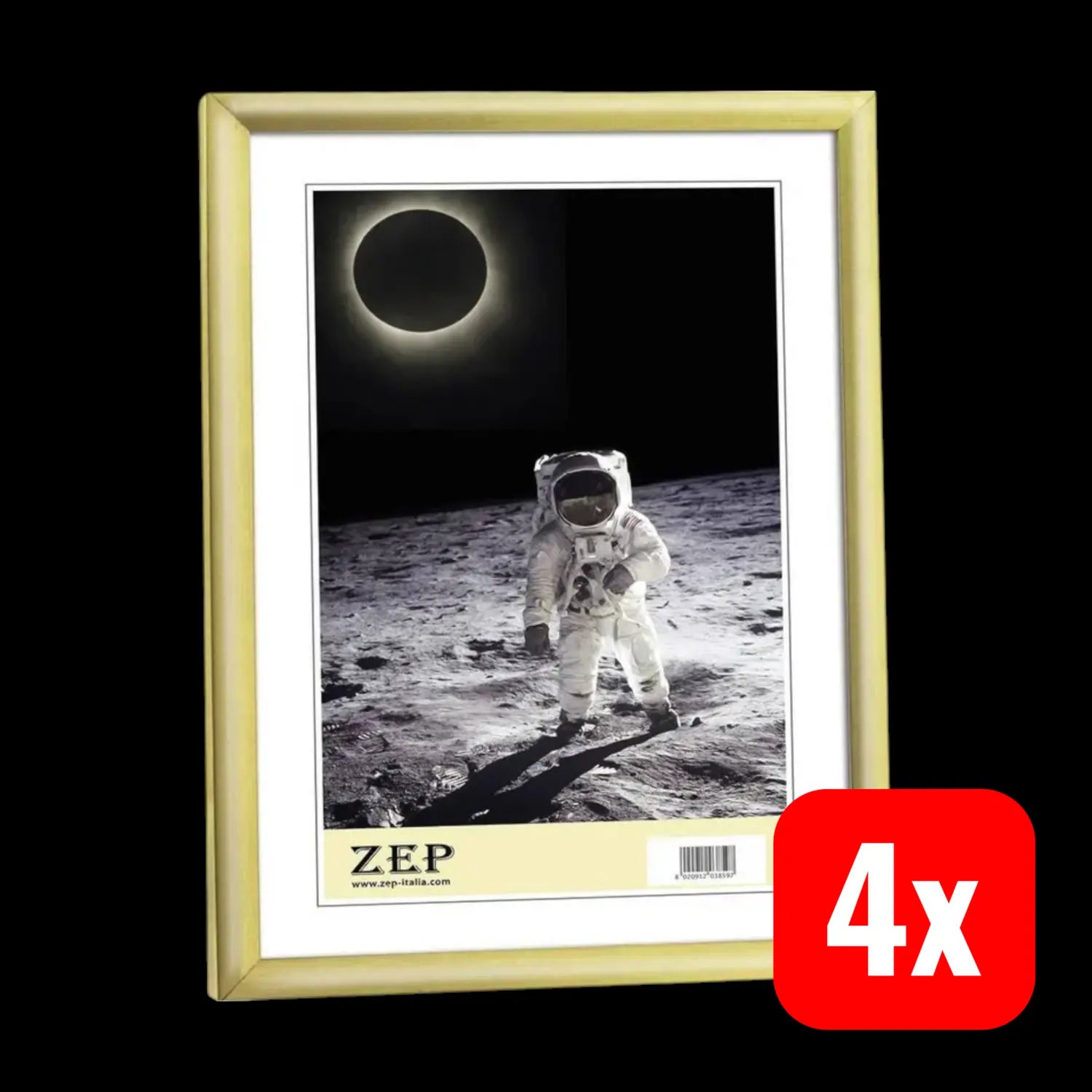 B-Ware Zep Bilderrahmen Wechselrahmen Rahmen Din A4 Gold Kunststoff Bilder 4 Stück - 8020912040071