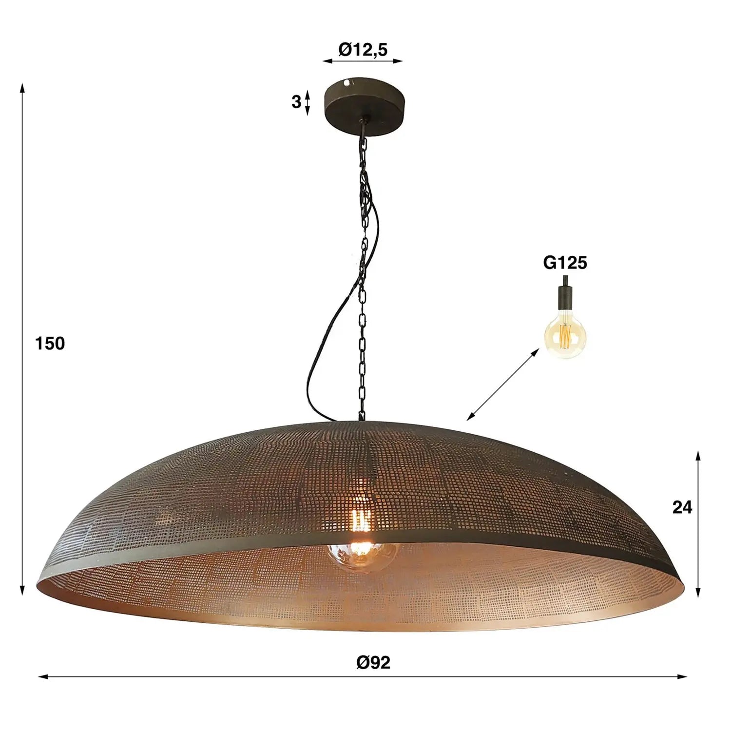 B-Ware Zijlstra Hängeleuchte Pendelleuchte Cosbro Leuchte Lampe ø92cm Bronze Antik - 8713244703034