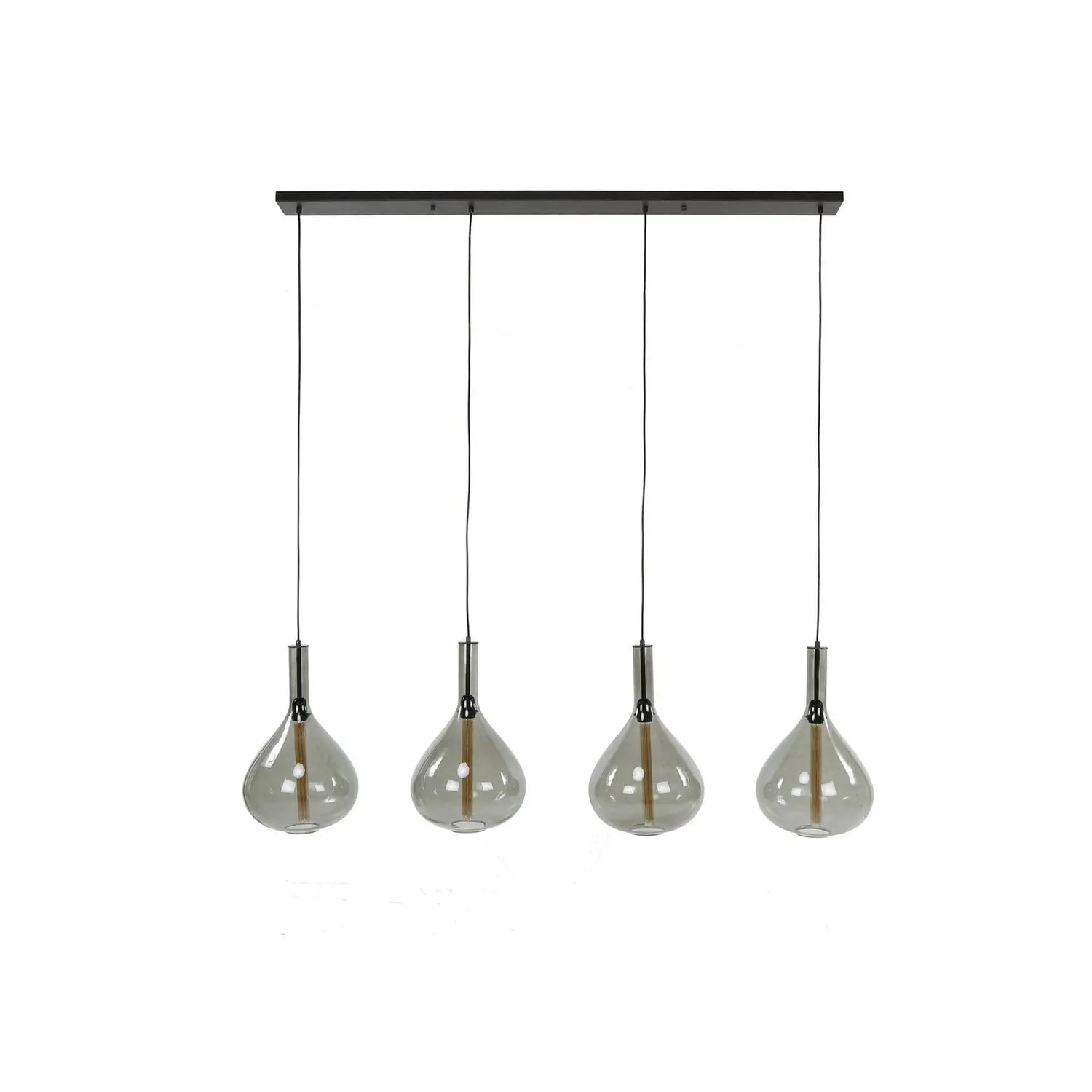 B-Ware Zijlstra Hängeleuchte Pendelleuchte Droppone Rauchgrau Glas E27 4 Flammig - 8713244083860