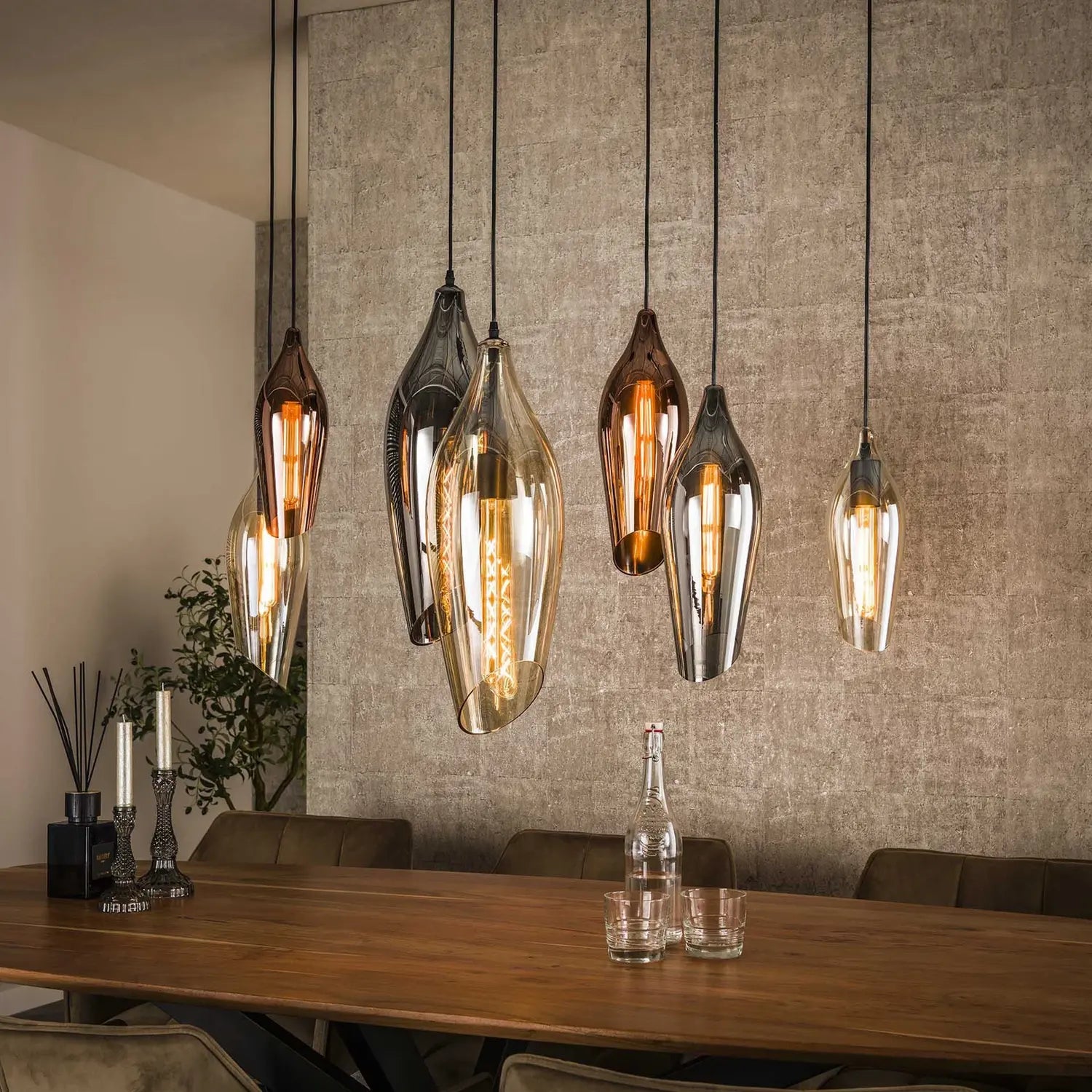 B-Ware Zijlstra Hängeleuchte Pendelleuchte Lampe Glas Mehrfarbig 7 Flammig E27 Bunt - 8713244076923