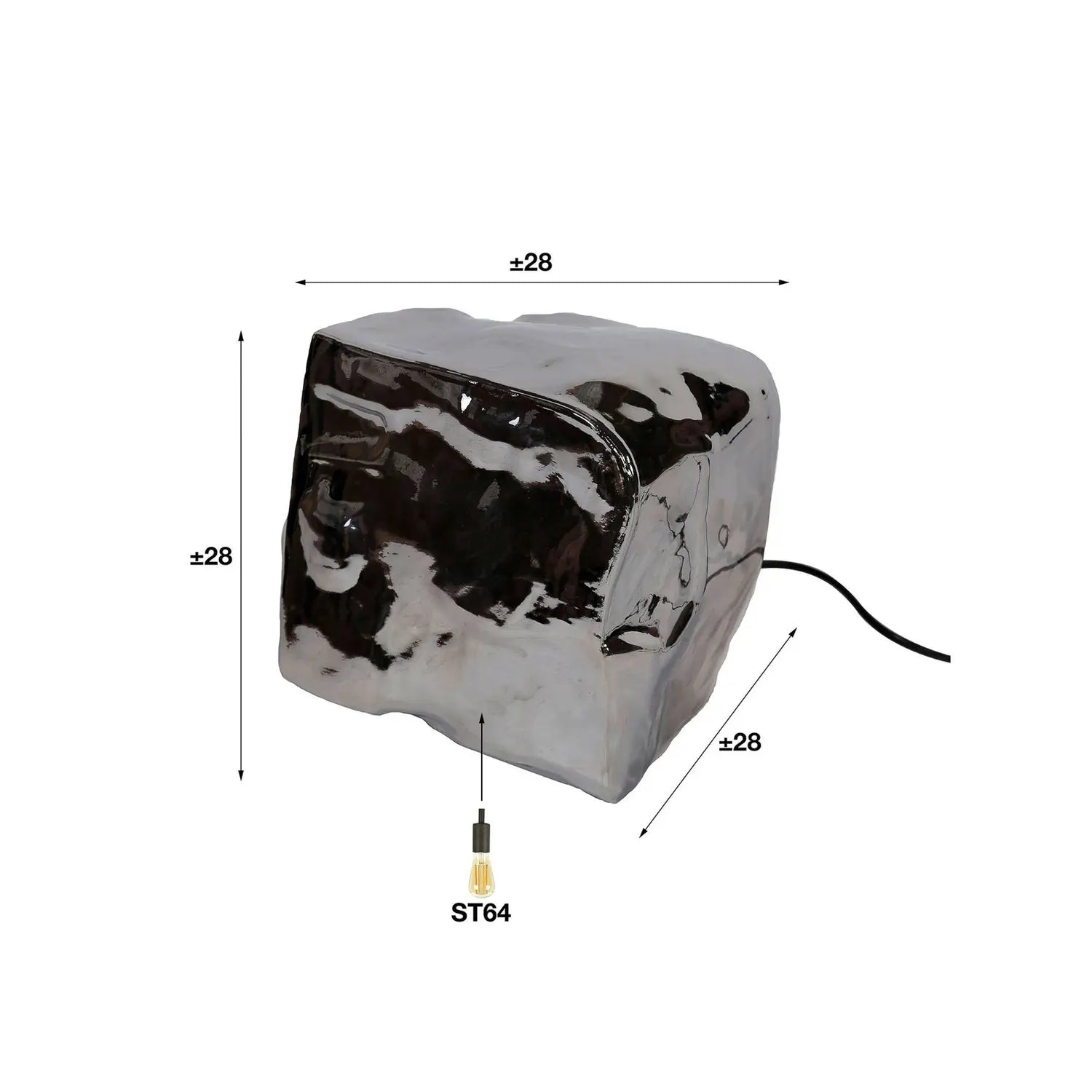 B-Ware Zijlstra Tischleuchte Lampe Guldenthal Glas Chrom Schirm Schalter Siehe Text - 8713244072253
