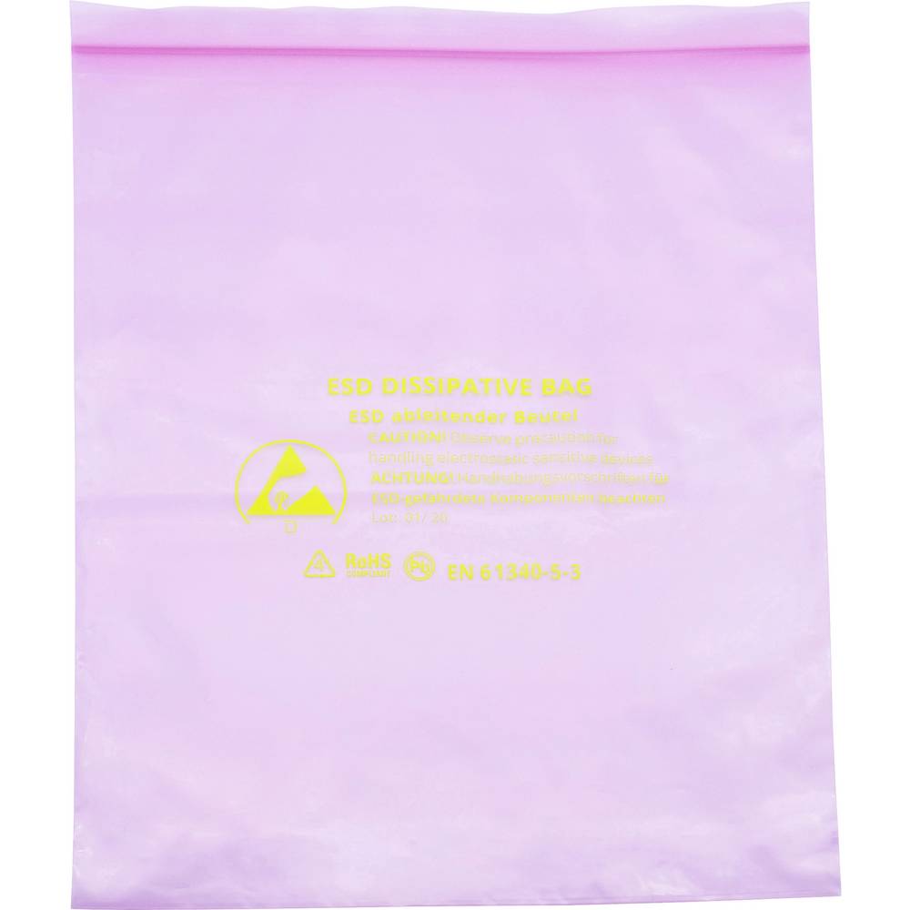 Quadrios ESD Beutel Tasche Antistatikbeutel Transparent 30x40 cm Pink 40 STÜCK - 4260573962556