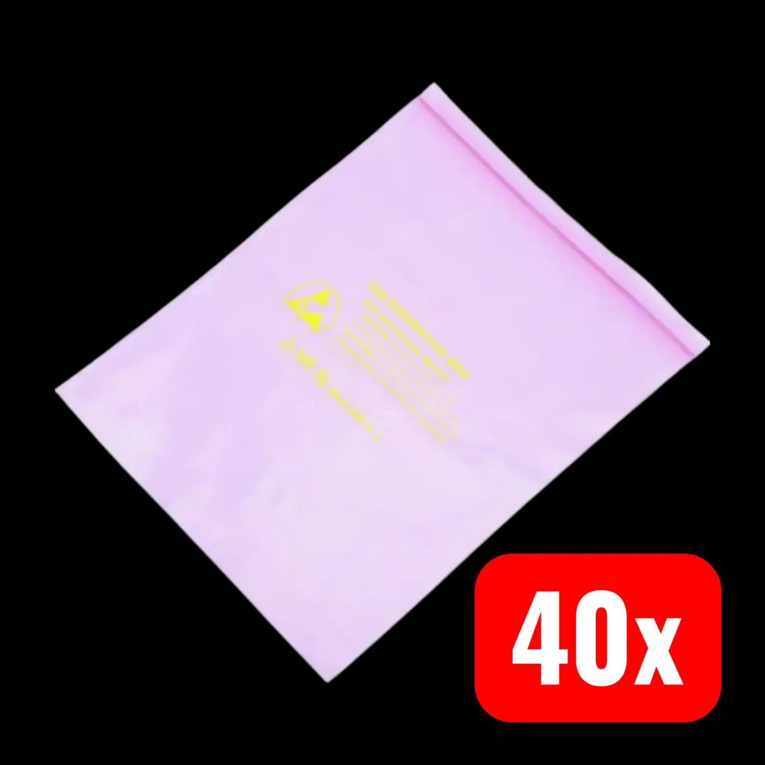 B-Ware Quadrios Esd Beutel Tasche Antistatikbeutel Transparent 30x40 Cm Pink 40 Stück - 4260573962556