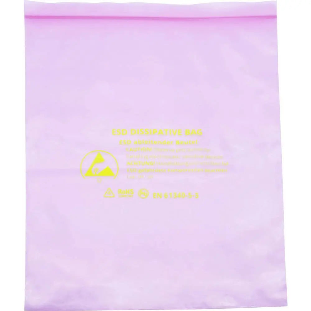 B-Ware Quadrios Esd Beutel Tasche Antistatikbeutel Transparent 30x40 Cm Pink 40 Stück - 4260573962556