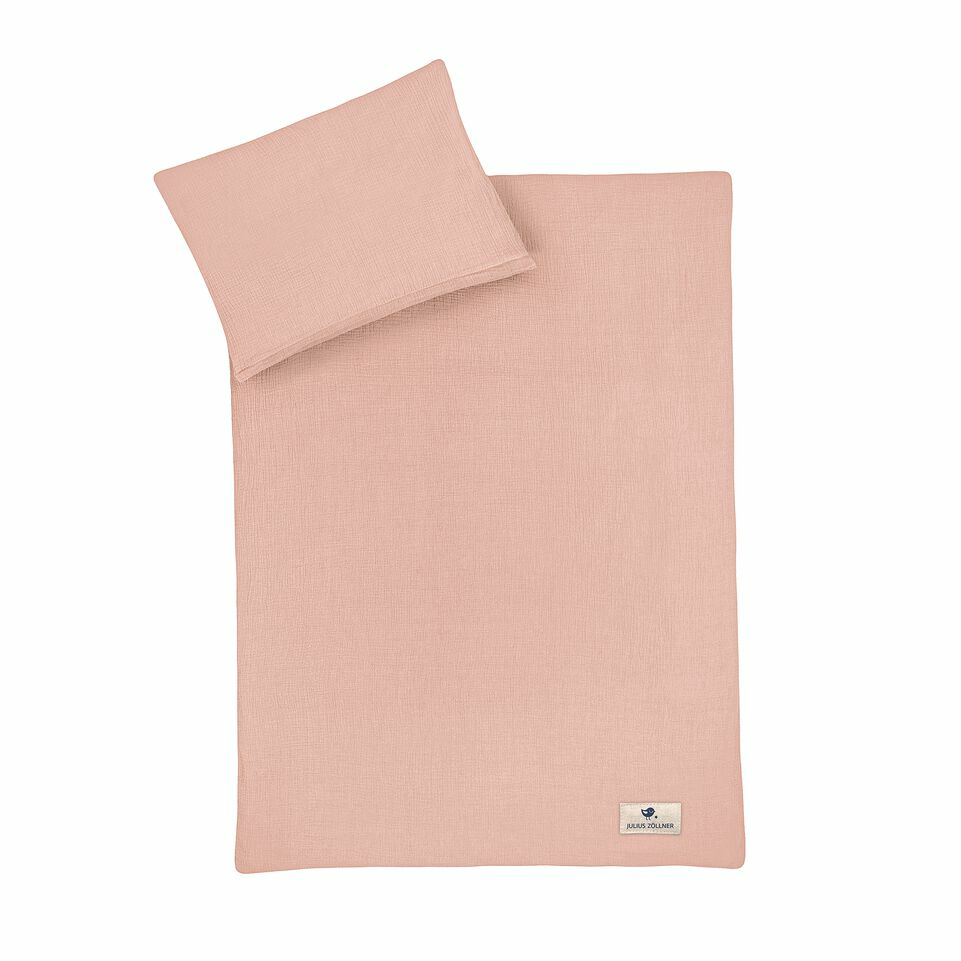 B-Ware Zöllner Bettwäsche Muslin Bettbezug Bettbezug Set Bezug Dusty Rose 100x135 Cm  - 4009250084736
