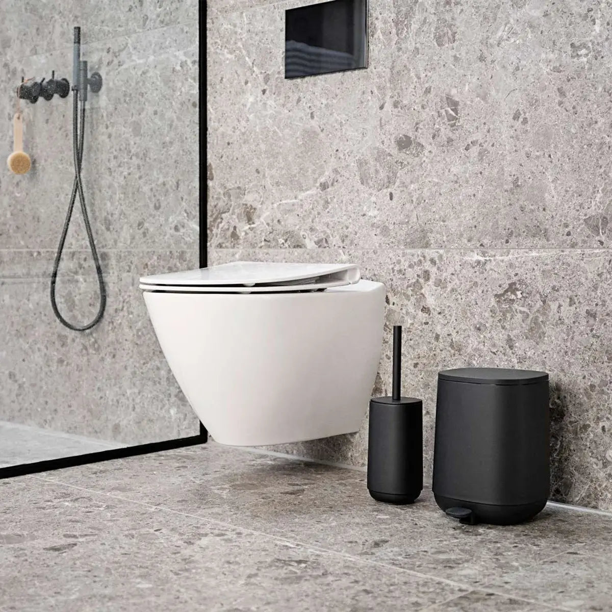 B-Ware Zone Denmark Tretmülleimer Abfalleimer Mülleimer 3 L Schwarz Badezimmer - 5722000281214