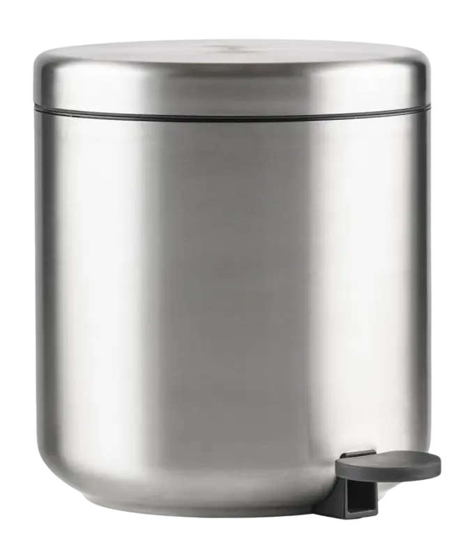 B-Ware Zone Denmark Mülleimer Abfalleimer Ume Stahl Silber 4 L Pedal Höhe 22cm ø 19,5cm