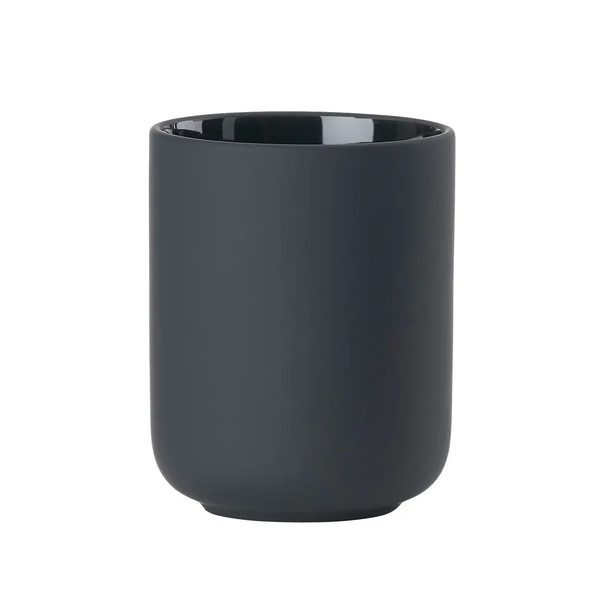 B-Ware Zone Denmark Zahnputzbecher Becher Badezimmer Schwarz Steingut Soft 2 Stück - 5708760660285