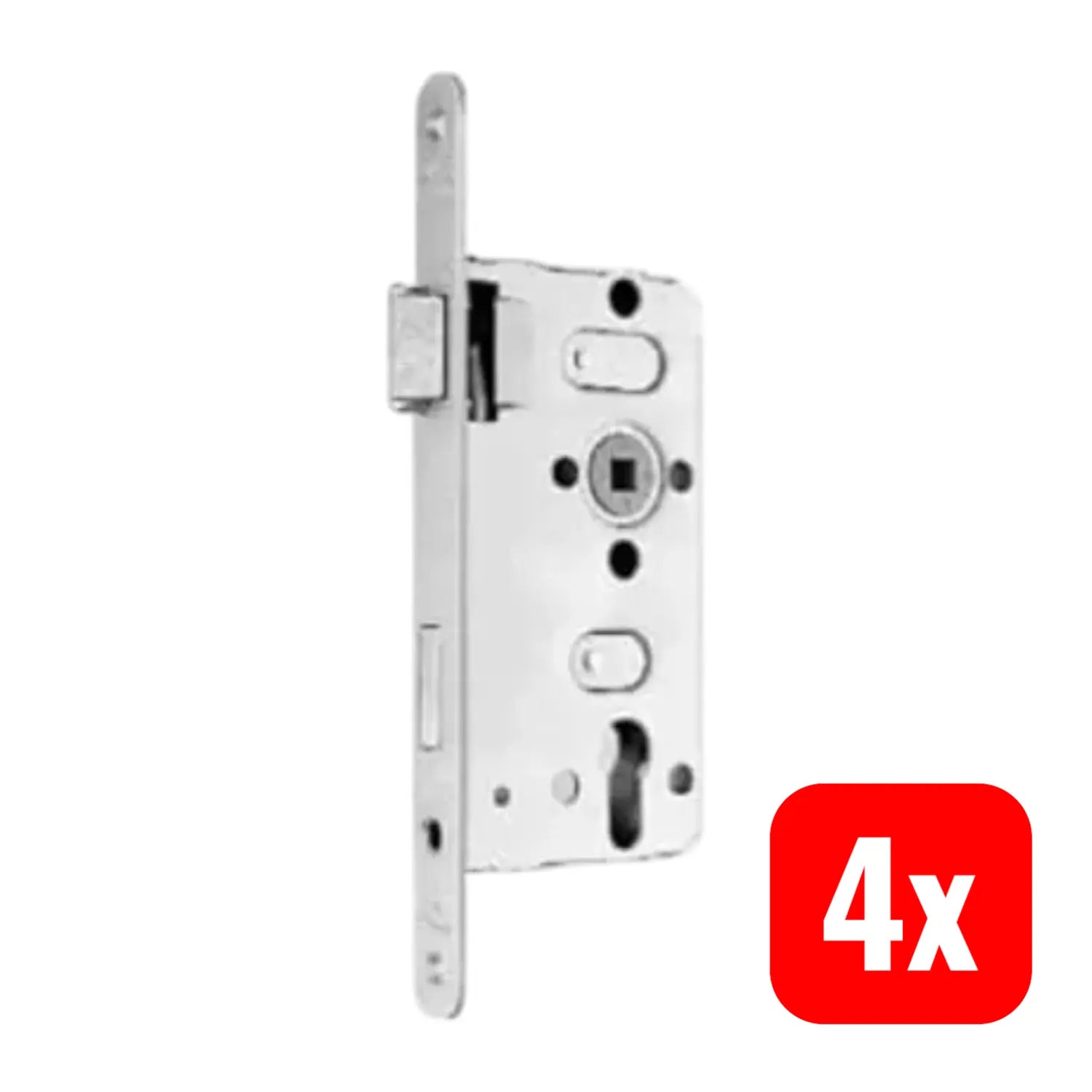B-Ware Bks Einsteckschloss Türschloss Pzw Zimmertür Din L Silber Zinkdruckguss 4 Stück - 4016248210053