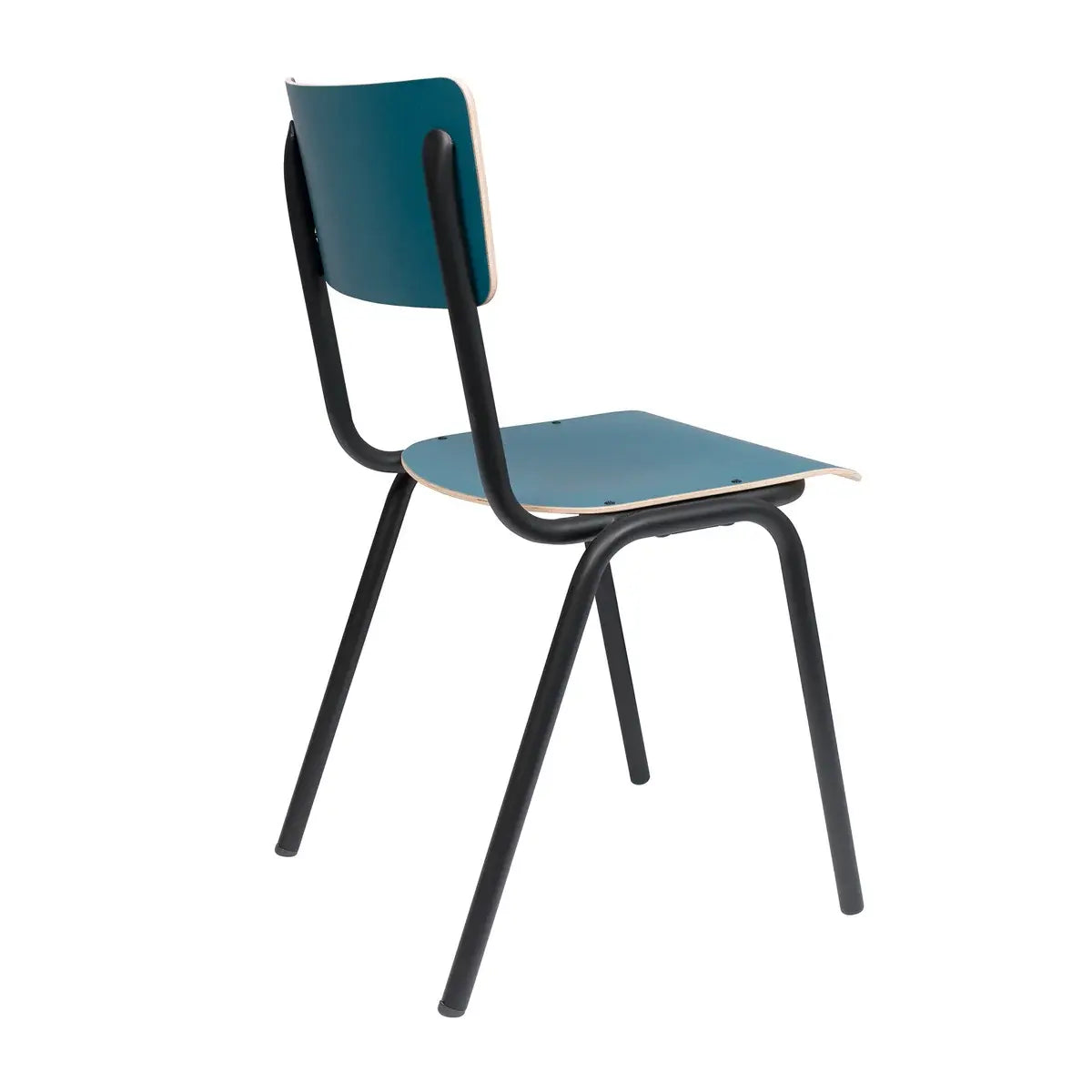 B-Ware Zuiver Stuhl Sitzmöbel Back To School Esszimmerstuhl Petrolblau Multiplex Stahl - 8718548044289