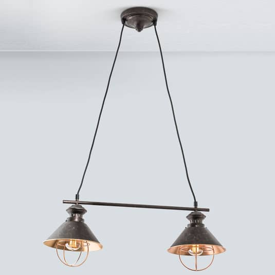 B-Ware Orion Zweiflammige Hängeleuchte Shanta Schwarzkupfer Pendelleuchte Deckenlampe - 9003090249411