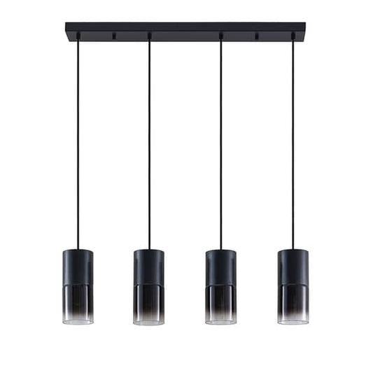 Lindby Berral Pendellampe Hängelampe Lampe Leuchte Rauchglas vierflammig
