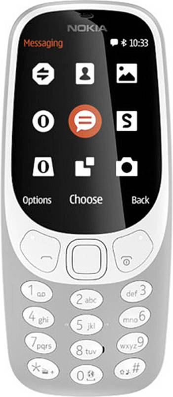 Nokia 3310 Dual-SIM-Handy Seniorenhandy Mobiltelefon 2.4 Zoll 2-MP-Kamera Grau