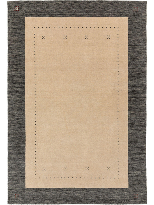 benuta Wollteppich Jamal Beige/Grau 200x300 cm Teppich Wohnzimmer