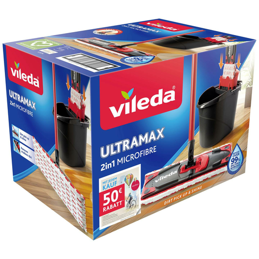 Vileda Ultramax 2in1 Box Bodenwischer Bodenreinigung Schrubber Haushaltsgerät