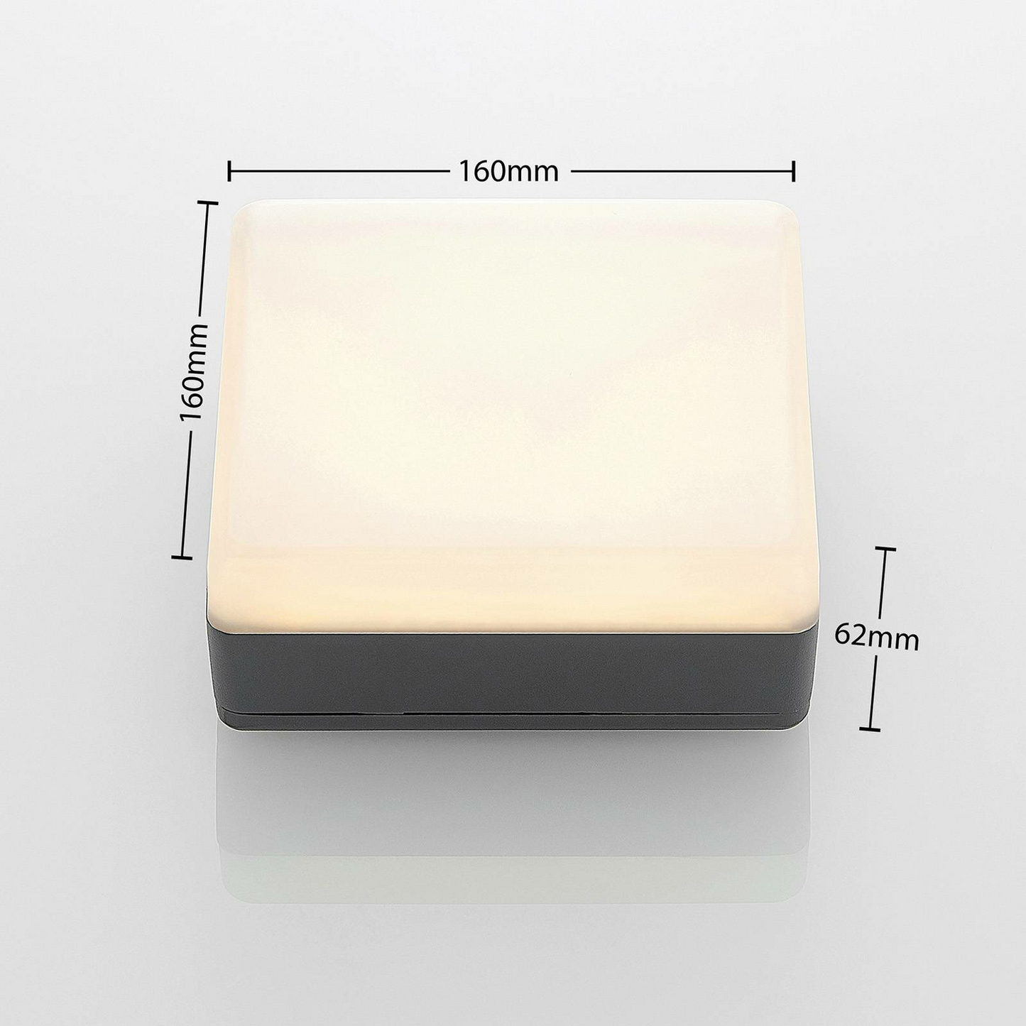 Lucande LED-Deckenlampe Thilo Deckenleuchte Lampe Leuchte Sensor weiß dunkelgrau