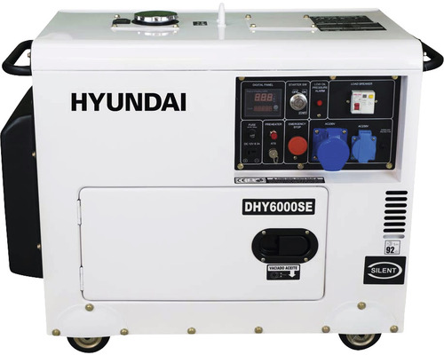 Hyundai Stromerzeuger Generator DHY6000SE Notstromaggregat Strom Diesel Silent