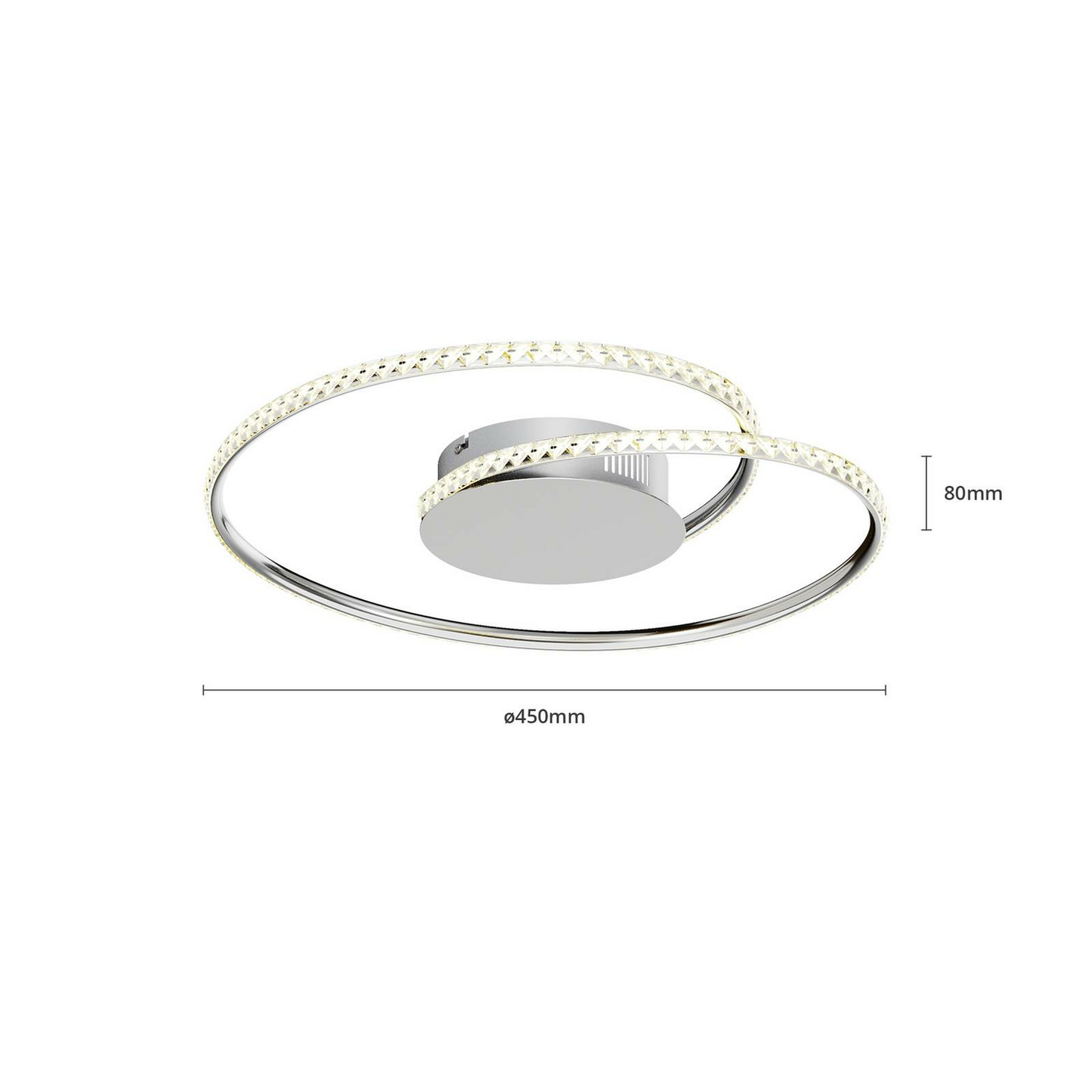 Lindby Joline LED-Deckenlampe Deckenlampe Leuchte Lampe Licht Kristall 45cm