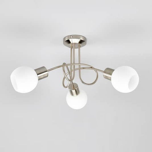Lindby LED-Deckenlampe Elaina Hängelampe Deckenlampe Deckenlicht E14 nickel matt