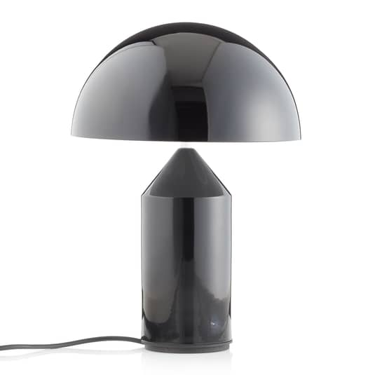 Oluce Atollo Tischleuchte Schreibtischlampe Bürotischleuchte E14 Ø 25 cm schwarz