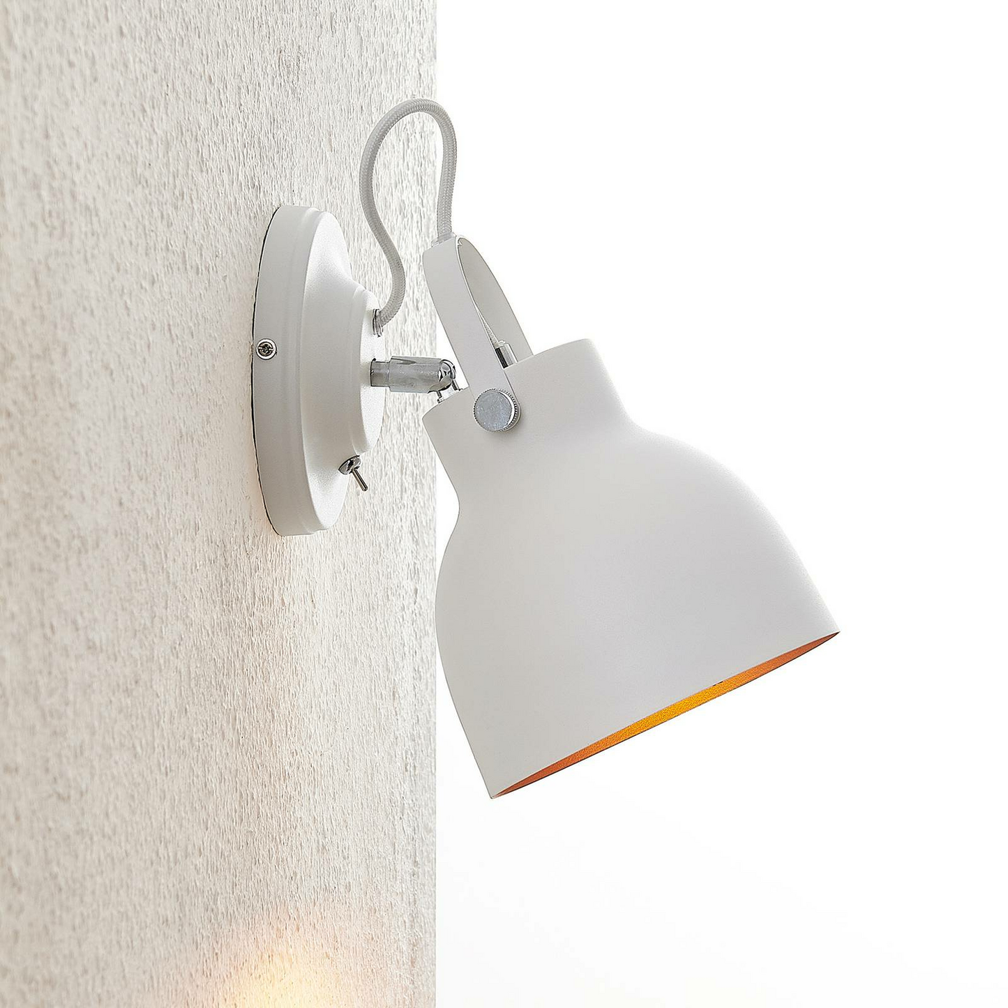 Lindby Adirta Metallwandleuchte Wandleuchte Wandleuchte Lampe Leuchte E27 Weiß
