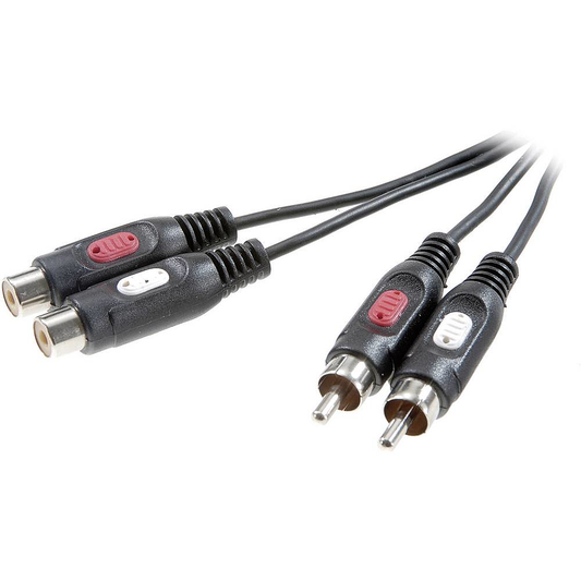 SpeaKa Professional Cinch Audio Verlängerungskabel 2x Stecker 2x Buchse 15m
