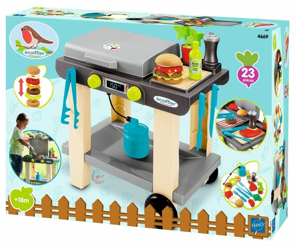 Ecoiffier Plancha Grill Spielgrill Kindergrill Spielküche Kinderküche Barbecue