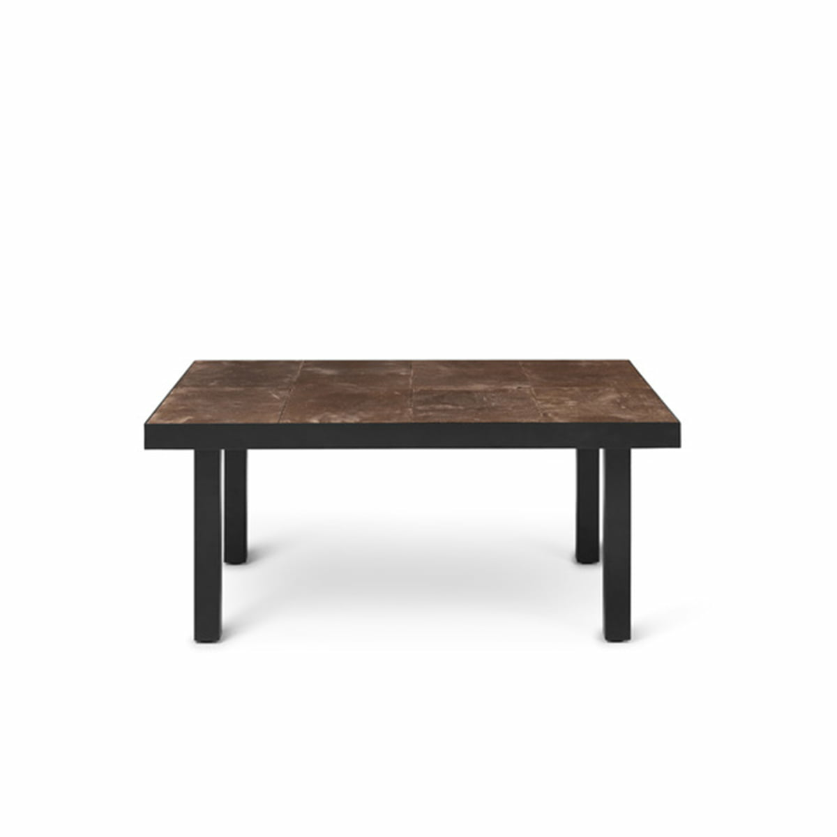 ferm Living Flod Kachel-Beistelltisch Tisch Sofatisch 61 x 81 cm mokka schwarz