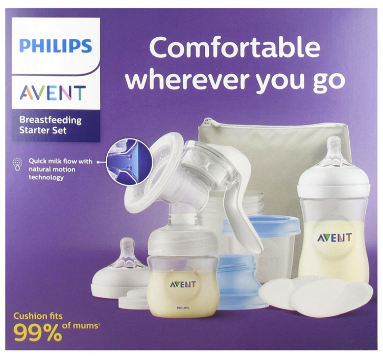 PHILIPS AVENT Baby Still-Set Handmilchpumpe Natural Motion Milchpumpen-Set